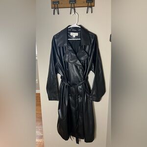 Ava&Viv Leather Trench Coat
